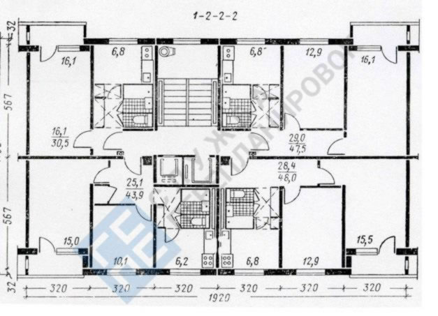 План этажа серия дома II-57