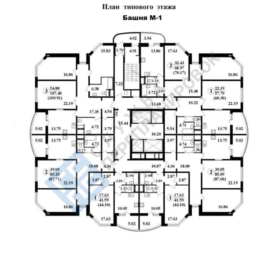 План типового этажа КОПЭ-Башня