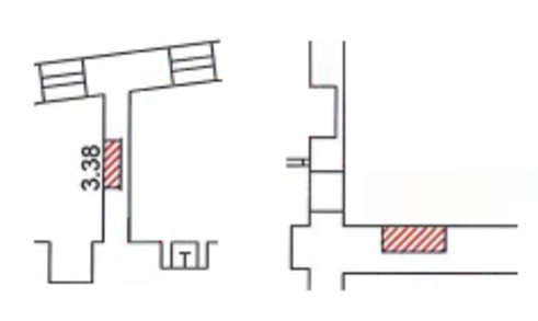 Заложенные ниши в красных линиях, обозначение на БТИ