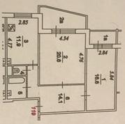 План БТИ двухкомнатной квартиры серии П111М