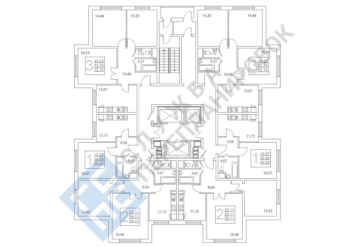 План этажа серии И-155НБ