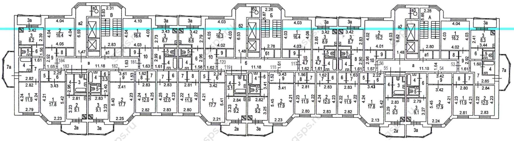 План этажа секции П46М
