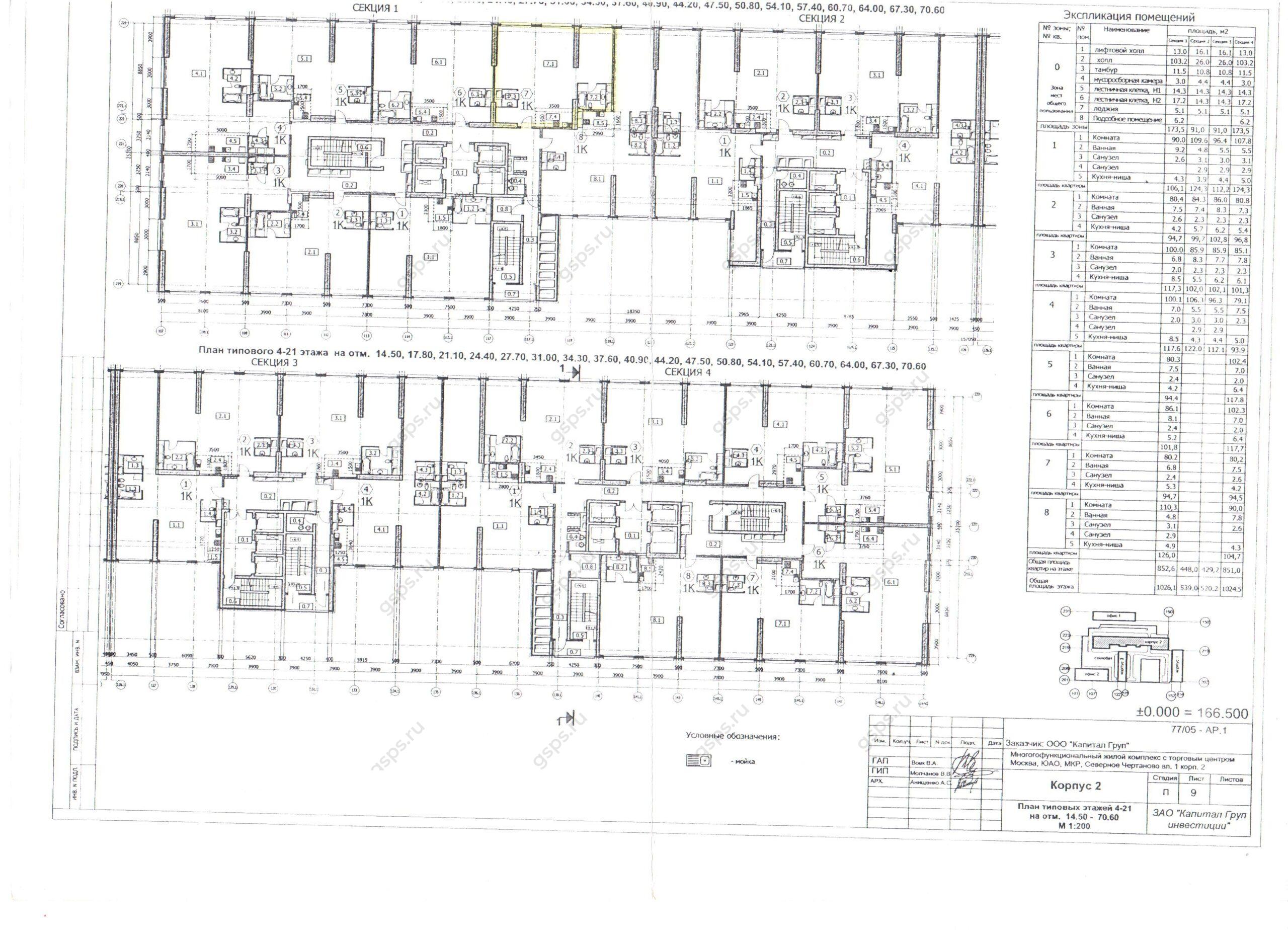 Поэтажный план ЖК Авеню 77