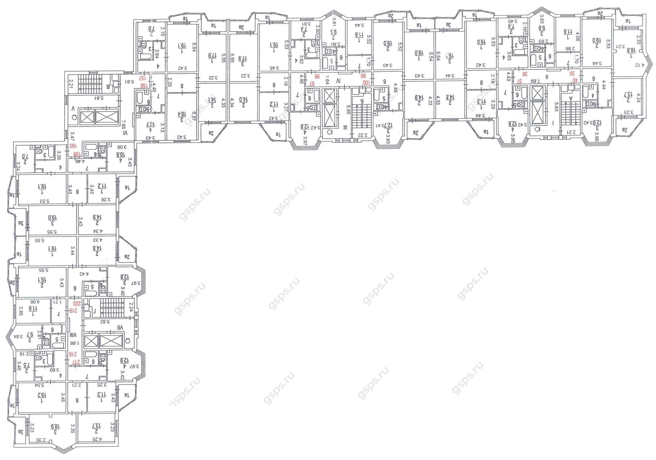 План этажа серии П44Т