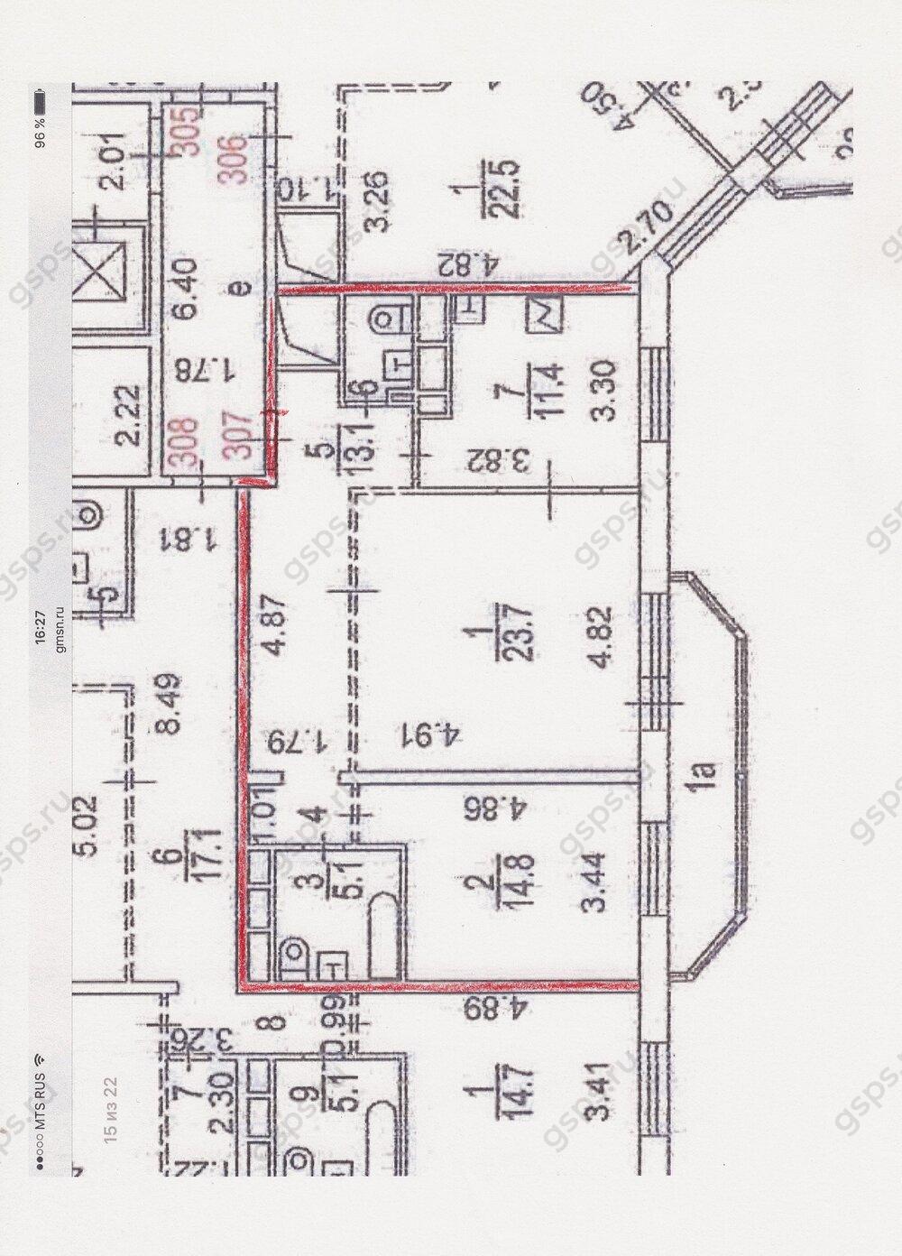 План этажа ЖК Мичуринский