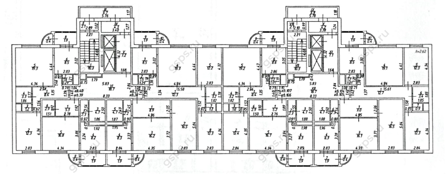 План этажа серии П111М