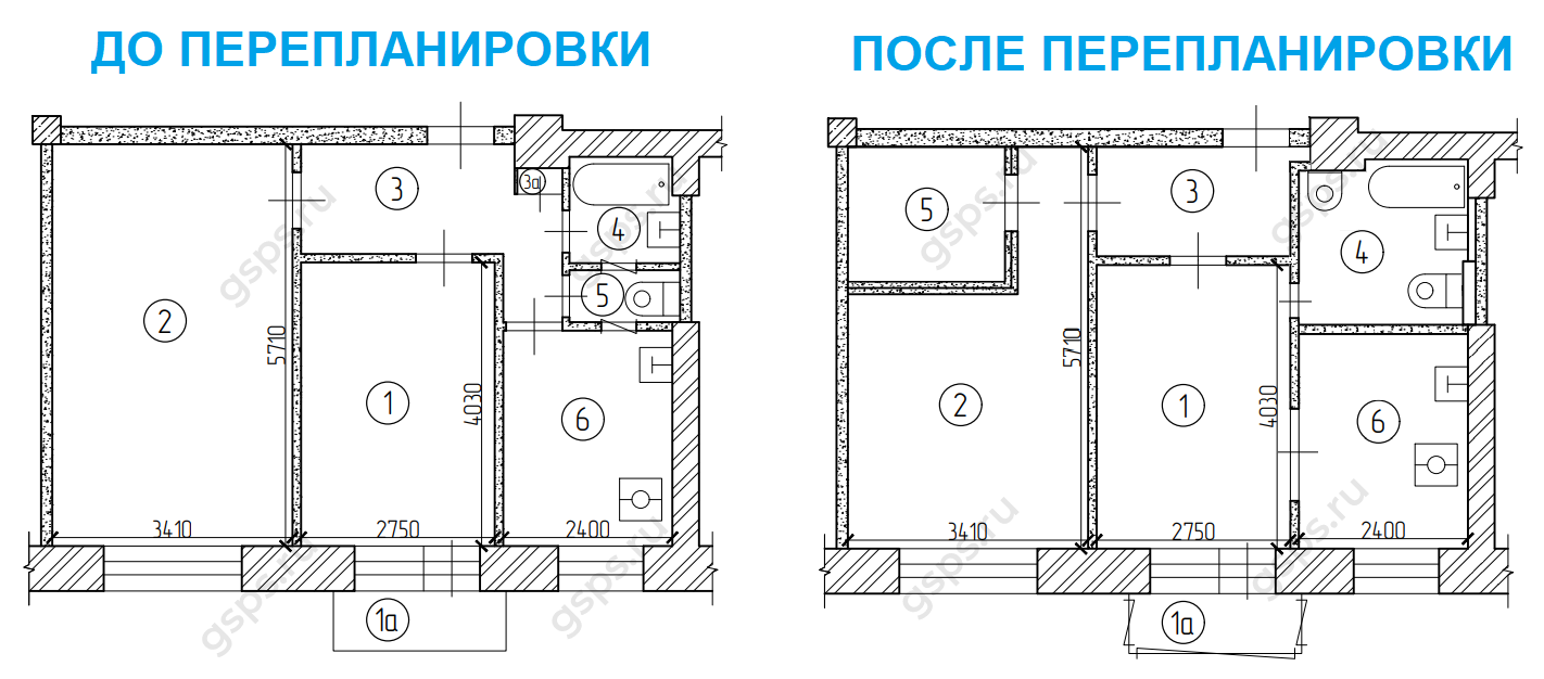 Выход из санузла в комнату